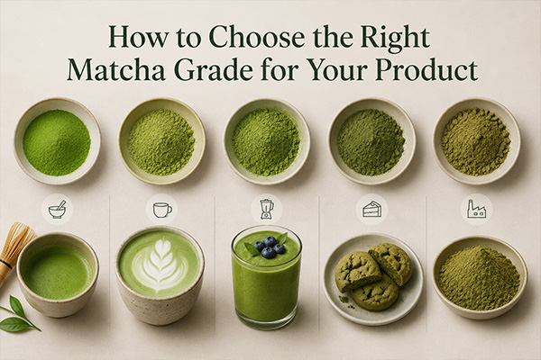 How to Choose the Right Matcha Grade for Your Product 7 Comment choisir la qualité de matcha adaptée à votre produit